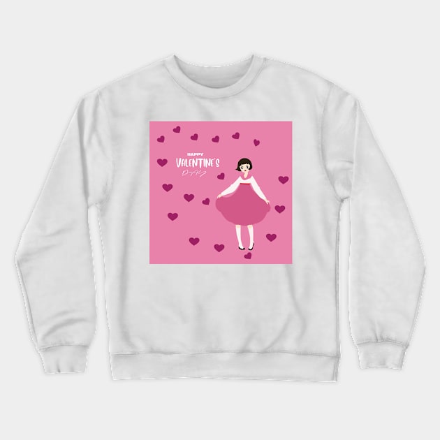 happy Valentine's Day Crewneck Sweatshirt by disainanisa